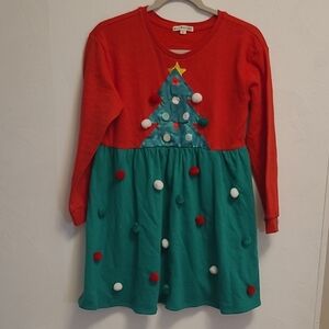 MAD Engine Festive Red and Green Dress
